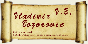 Vladimir Božorović vizit kartica